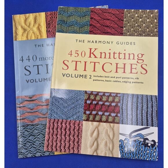 The Harmony Guides 450/440 Knitting Stitches 2 Volumes - Picture 1 of 15